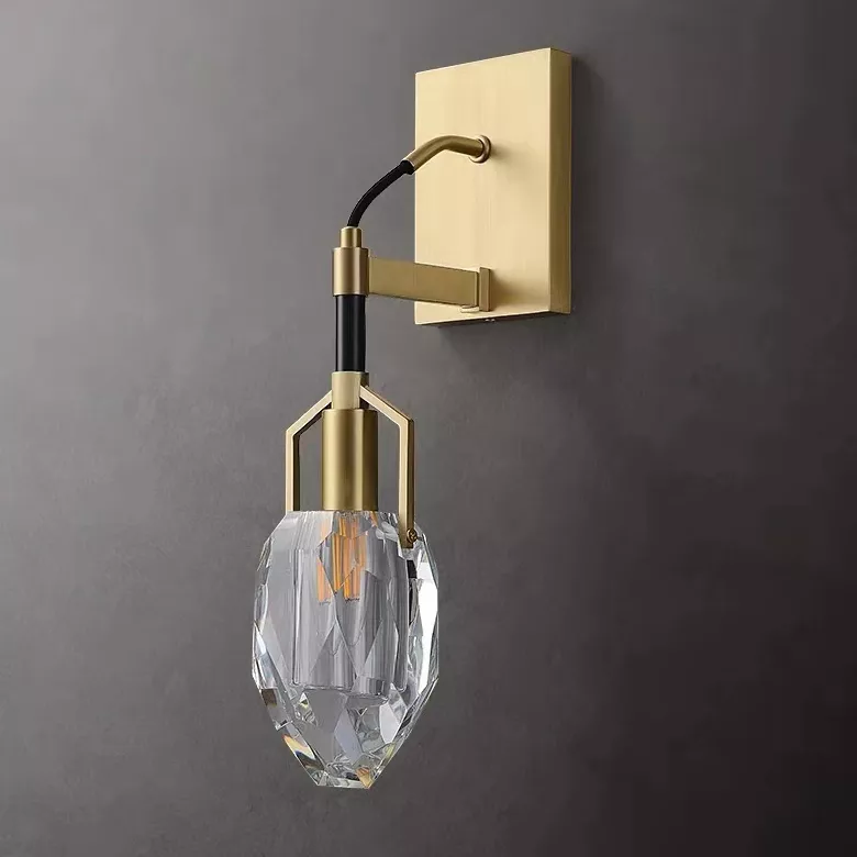 Бра Delight Collection Wall lamp 8960-1W brass/clear