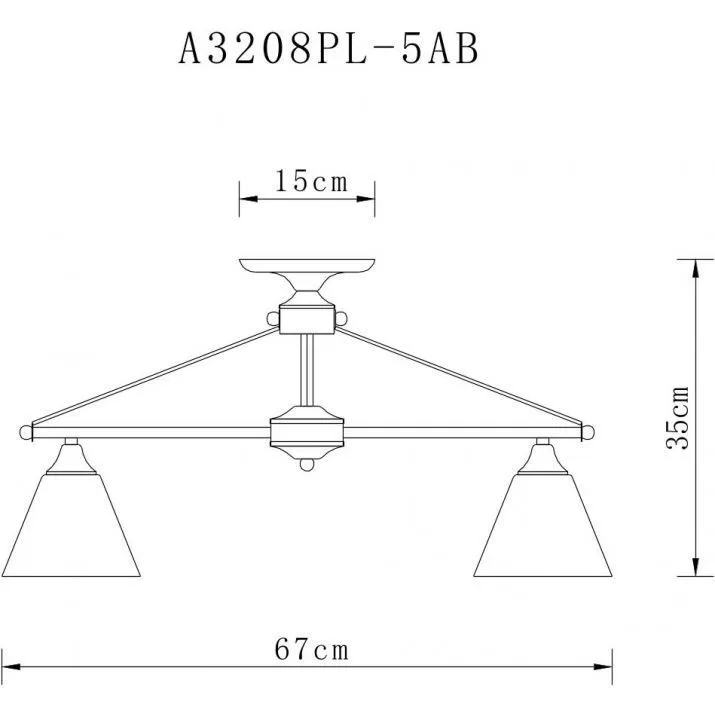 Люстра на штанге Arte Lamp COPTER A3208PL-5AB