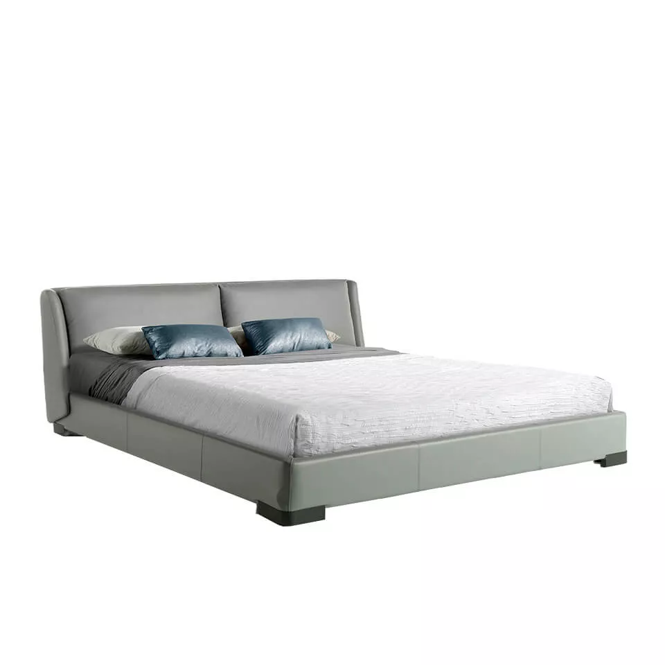 Двуспальная кровать с изголовьем Angel Cerda A2233 серый