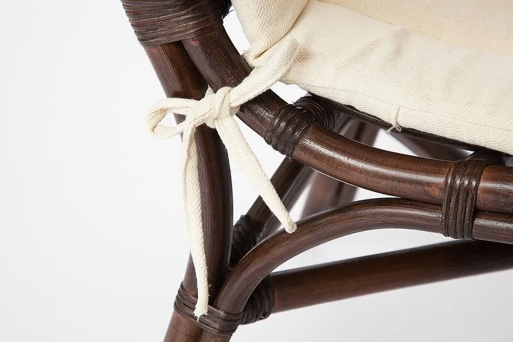 Комплект для отдыха SONOMA ( стол круглый (со стеклом)+2 кресла+диван ) с подушками грецкий орех