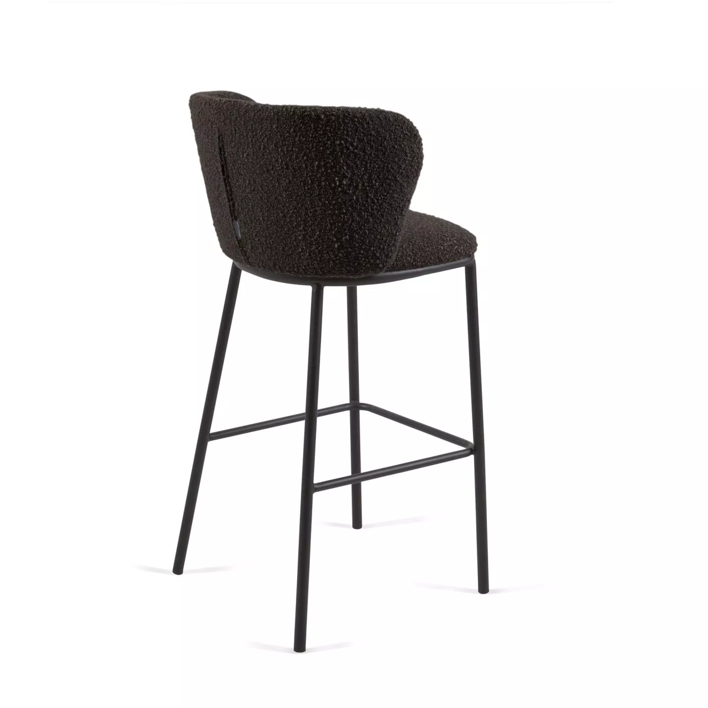 Барный стул La Forma Ciselia черный из ткани букле 110408
