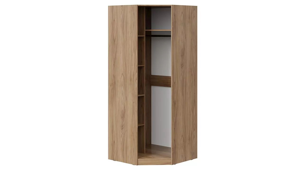 Шкаф для одежды угловой с зеркальной дверью левый яблоня беллуно Эмбер СМ-348.07.007 L