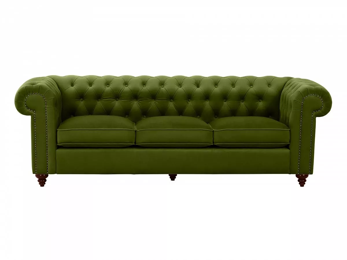 Диван Chester Classic трехместный зеленый 344521