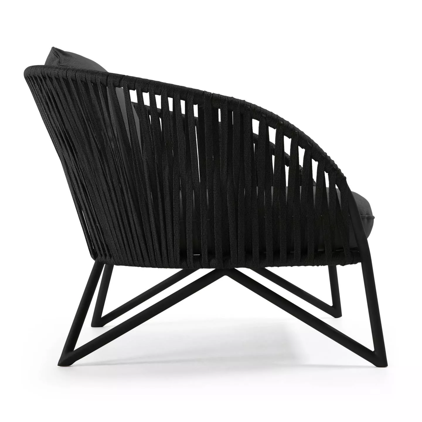 Веревочное кресло La Forma Branzie черное