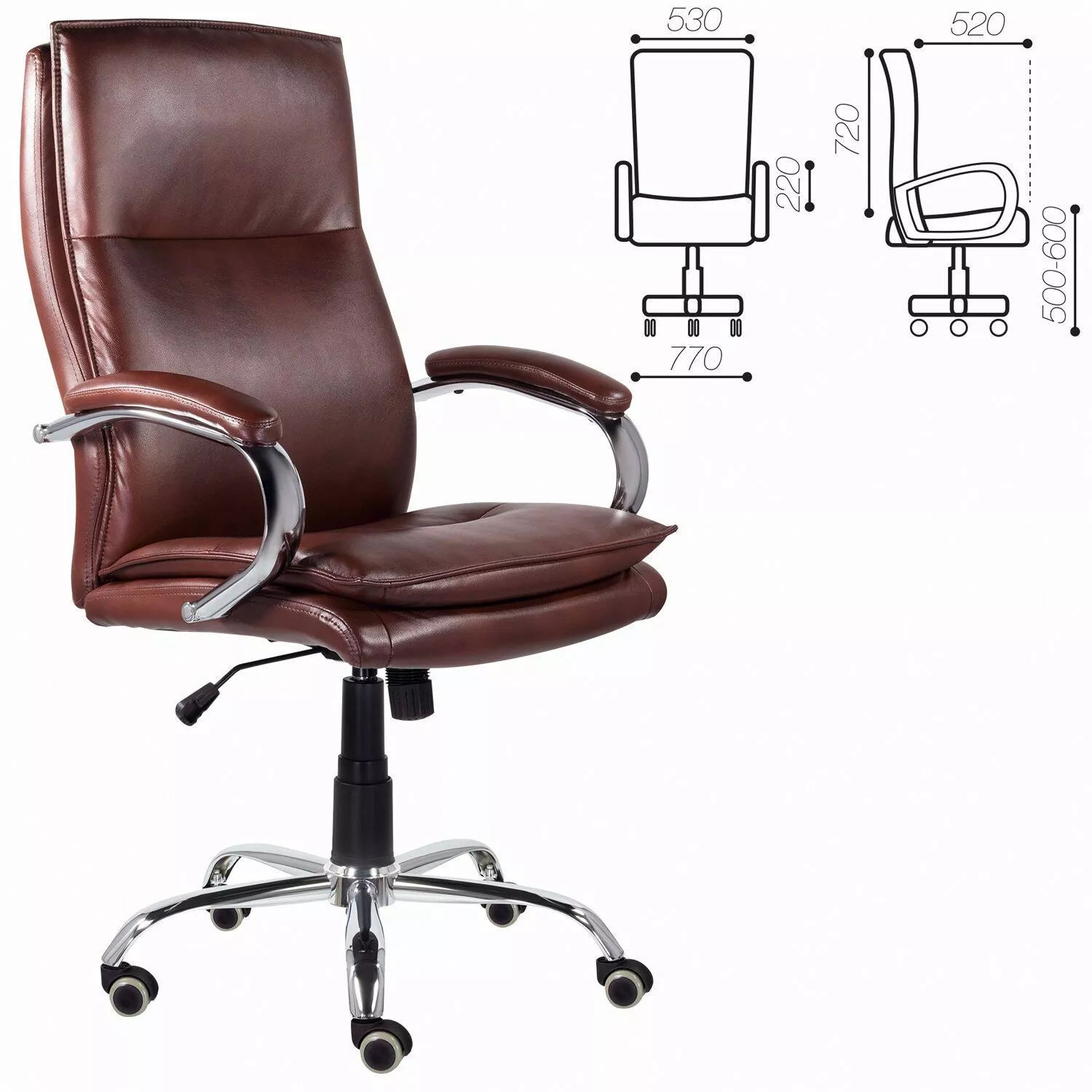 Кресло офисное BRABIX PREMIUM Cuba EX-542 коричневый 532550