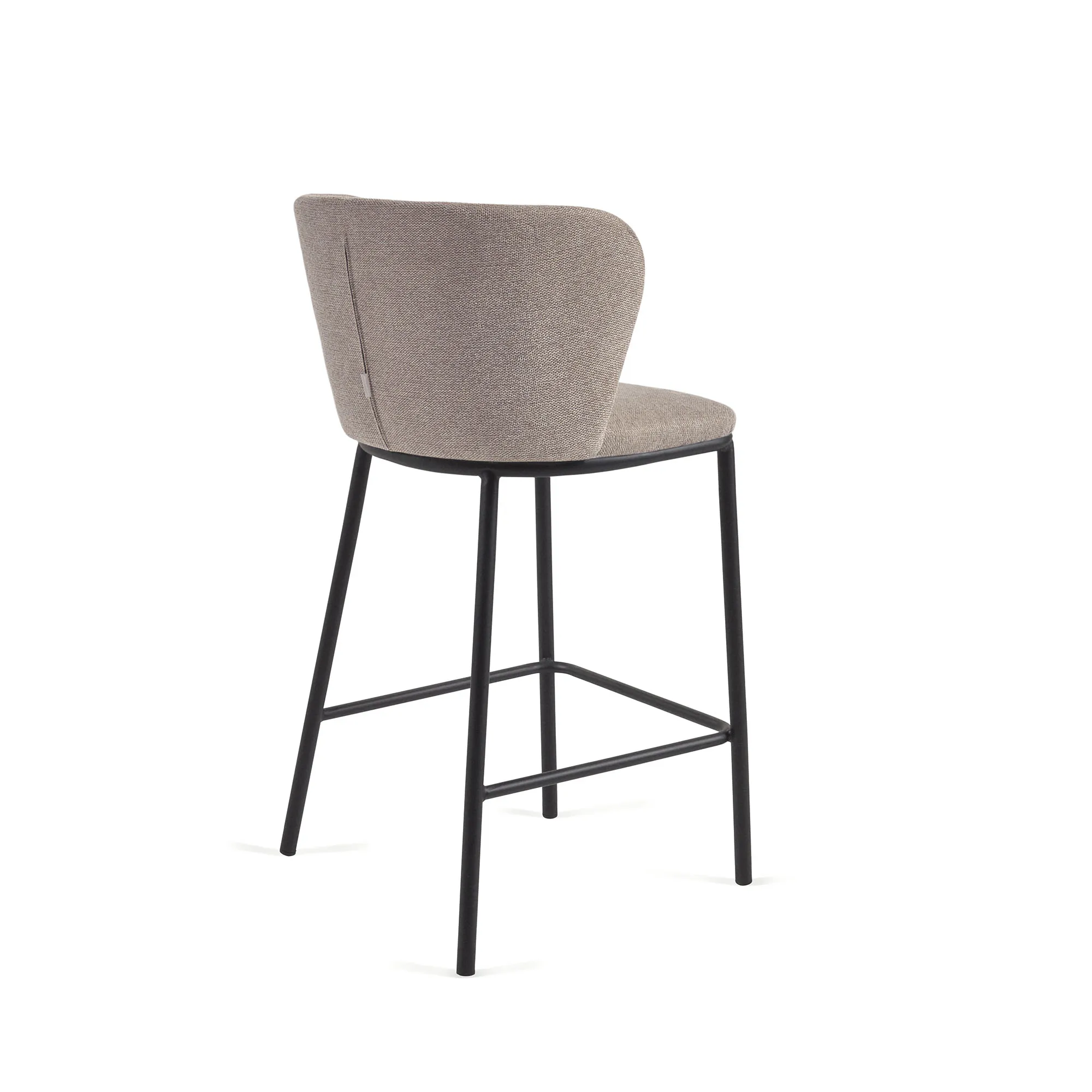 Полубарный стул La Forma Ciselia коричневый шенилл 65 см 159207