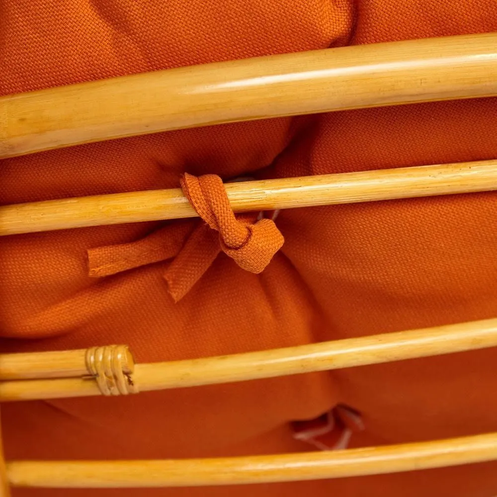 Кресло-качалка PAPASAN 23/01 W с подушкой мед ткань оранжевый