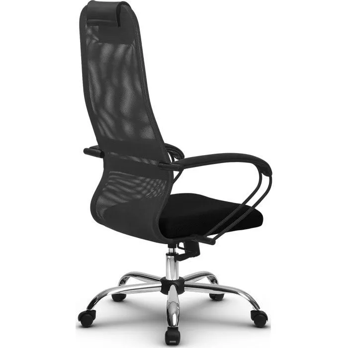 Кресло компьютерное SU-BК130-8 Ch Темно-серый / черный