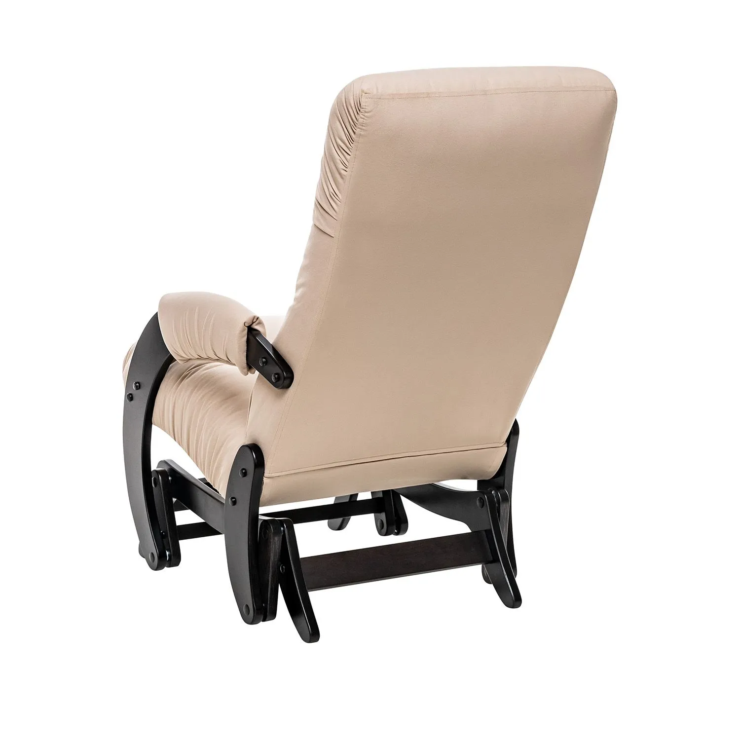 Кресло-качалка Модель 68 Венге текстура, ткань V 18 бежевый
