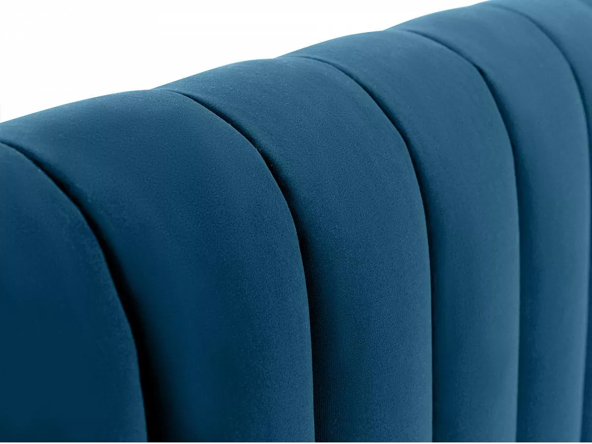 Кровать Dijon с мягким изголовьем 160х200 темно-синий 588173