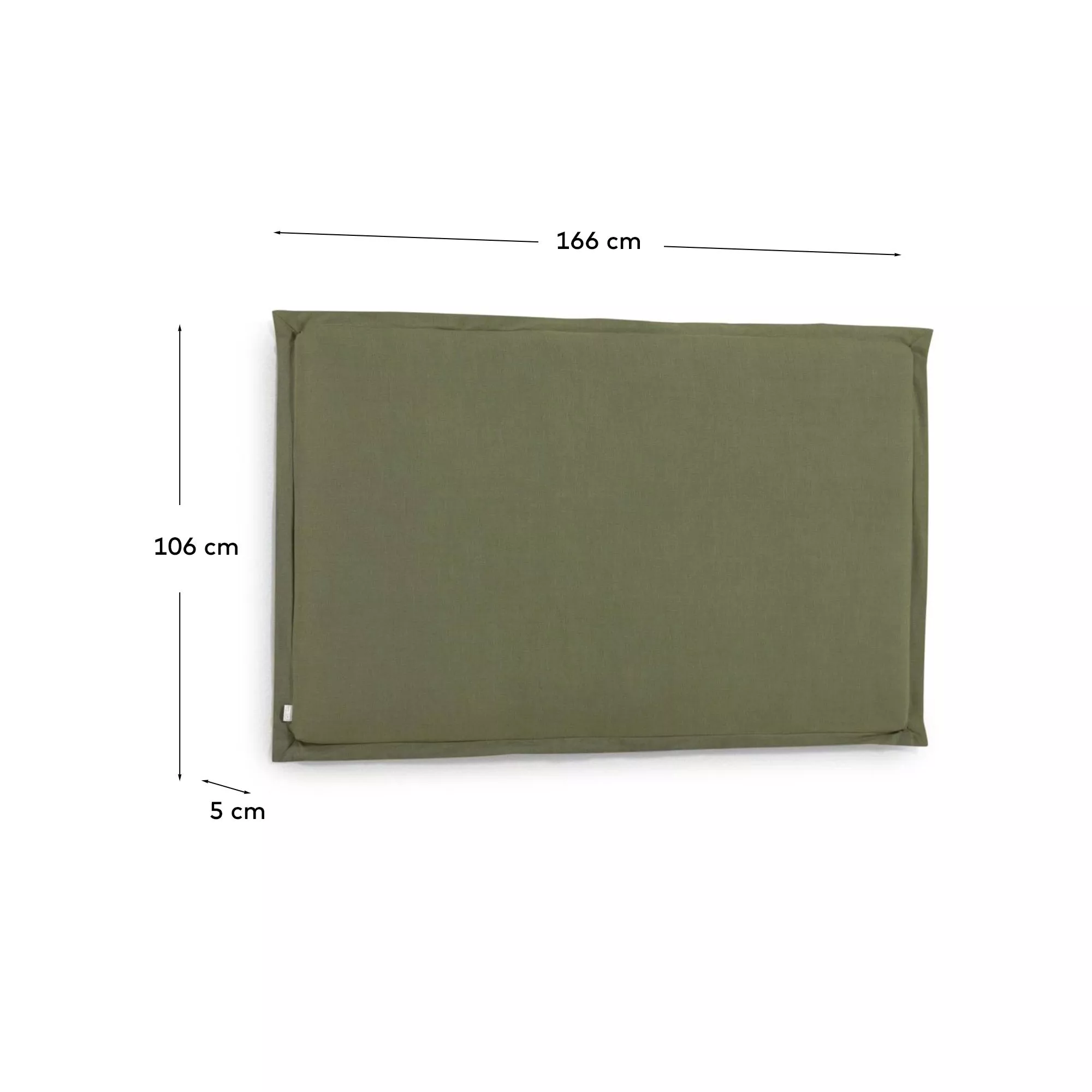 Изголовье La Forma Tanit зеленоесо съемным чехлом 166 x 106 см