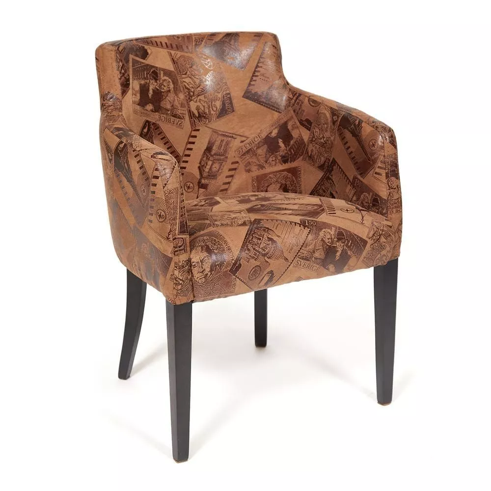 Кресло KNEZ коричневый с принтом