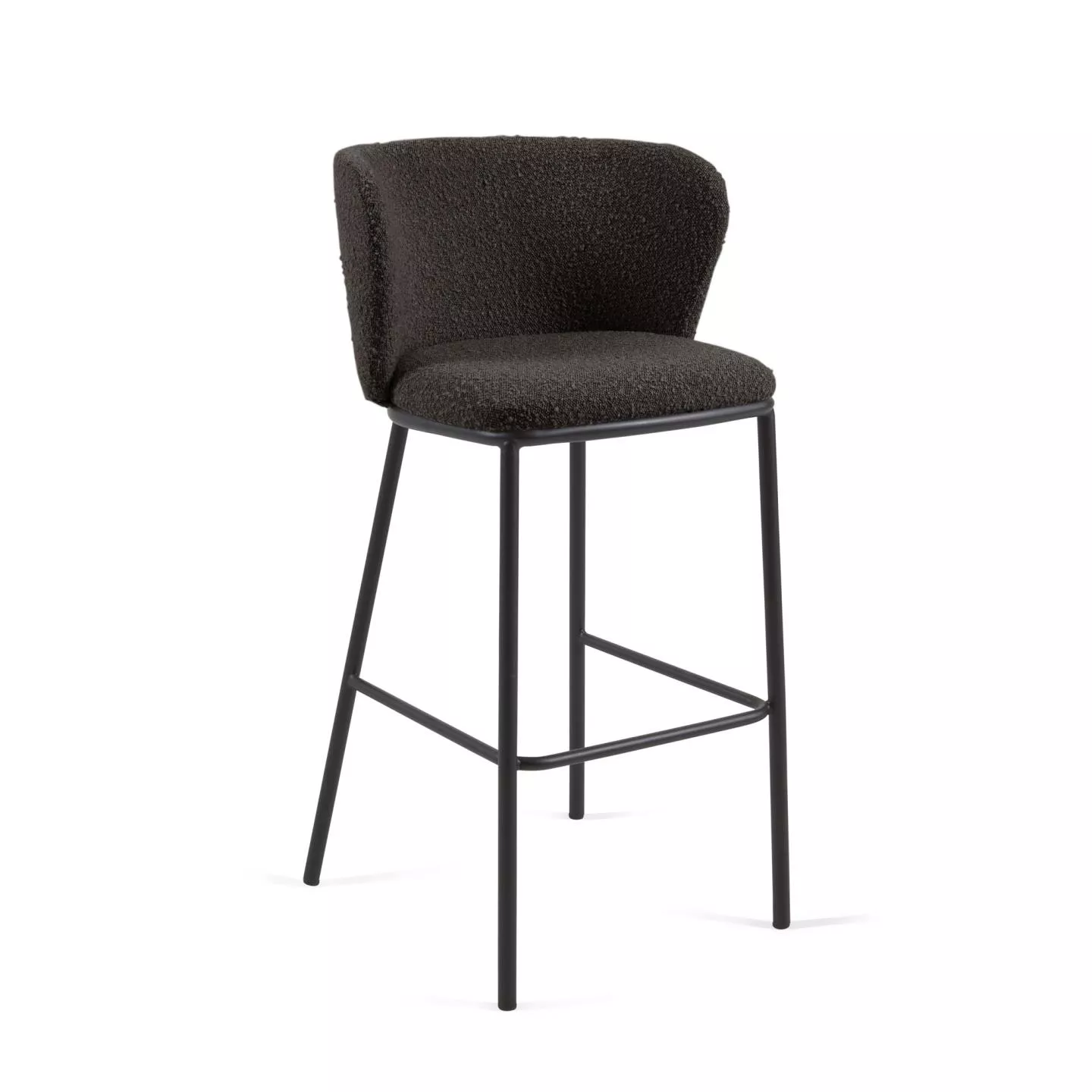 Барный стул La Forma Ciselia черный из ткани букле 110408