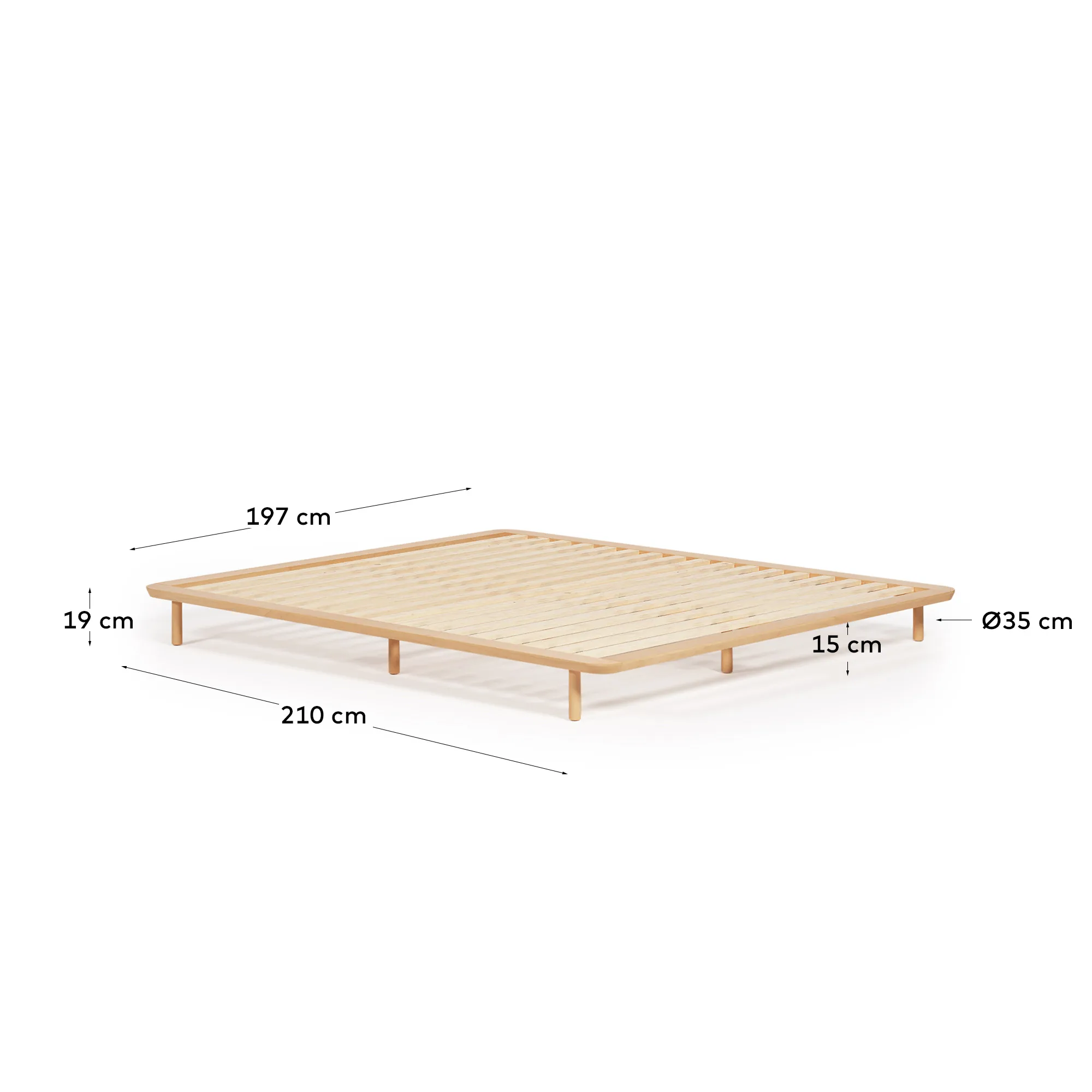 Двуспальная кровать La Forma Anielle массив ясеня 180х200 163739