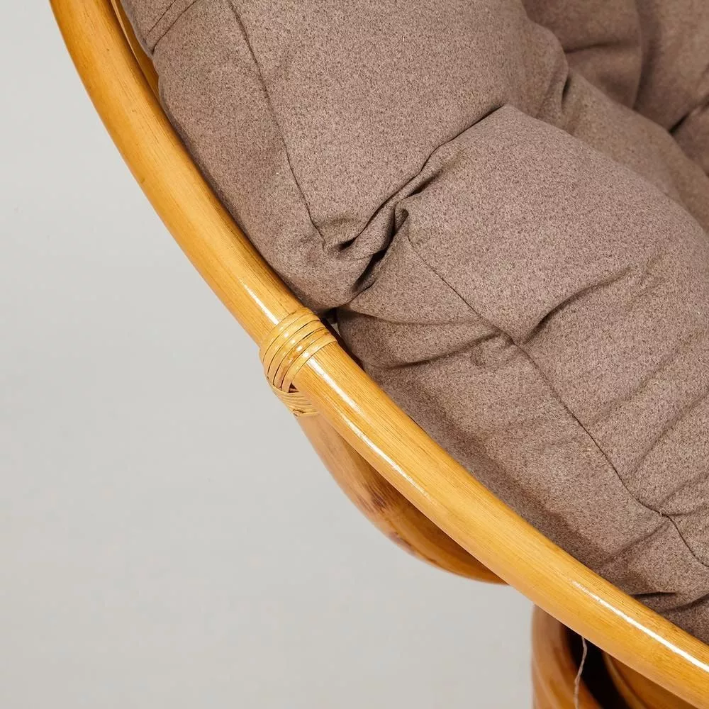 Кресло-качалка PAPASAN 23/01 W с подушкой мед экошерсть коричневый