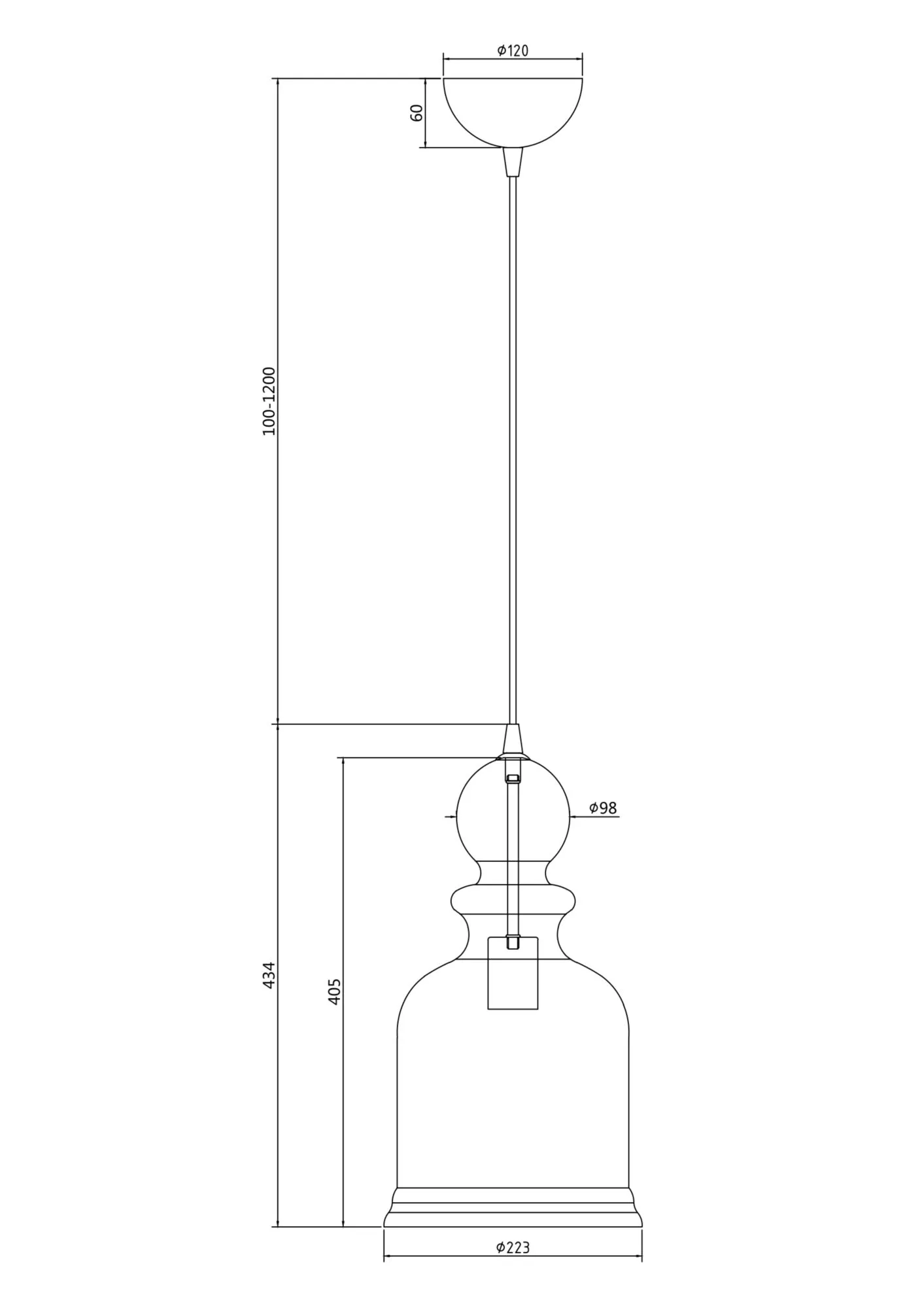 Подвесной светильник Maytoni Tone P035PL-01CH