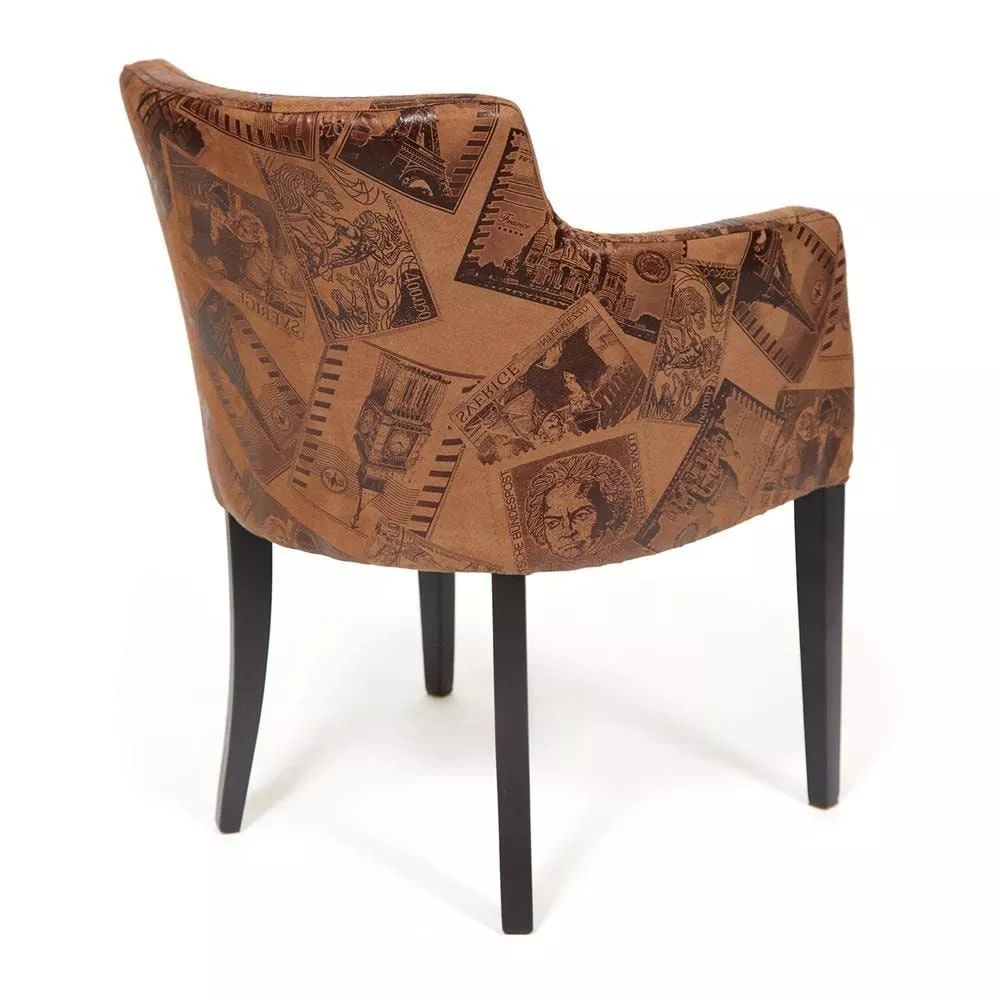 Кресло KNEZ коричневый с принтом