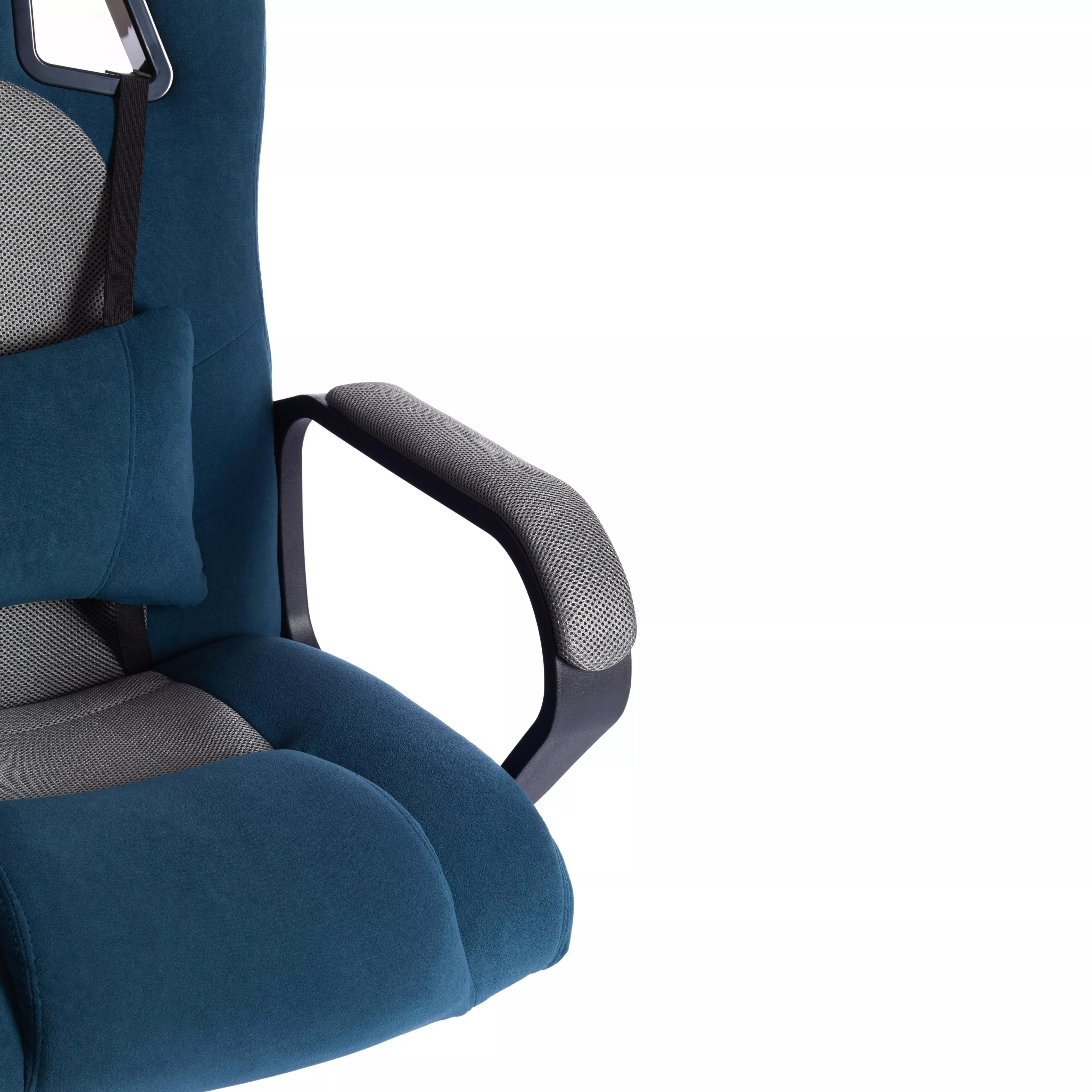 Кресло DRIVER (22) ткань синий / серый