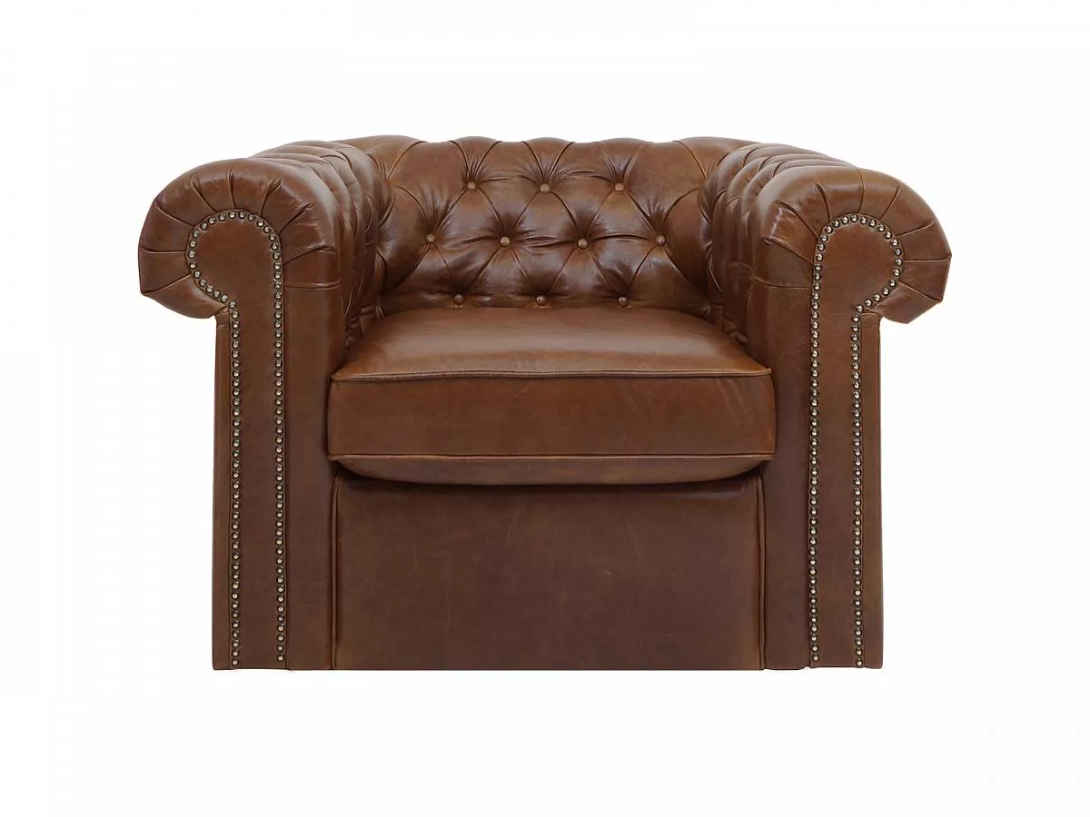 Кресло Chesterfield (натуральная кожа) коричневый 333912