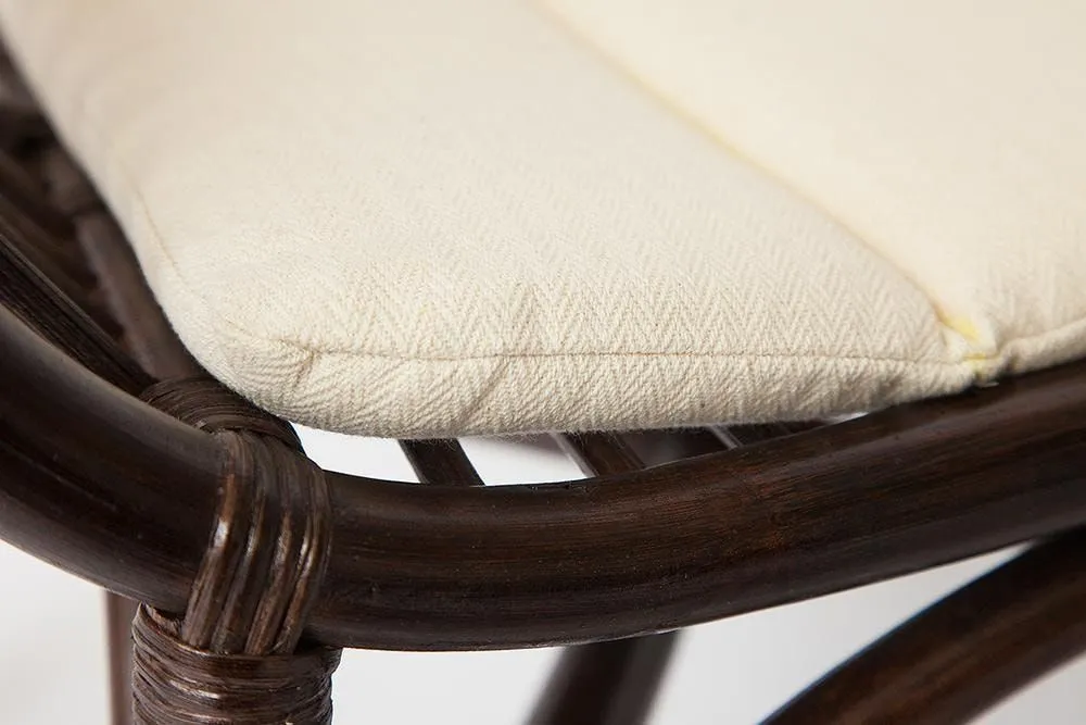 Комплект для отдыха SONOMA ( стол круглый (со стеклом)+2 кресла+диван ) с подушками грецкий орех