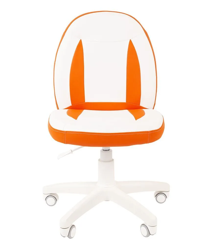 Детский компьютерный стул Chairman KIDS 122 белый пластик оранжевый