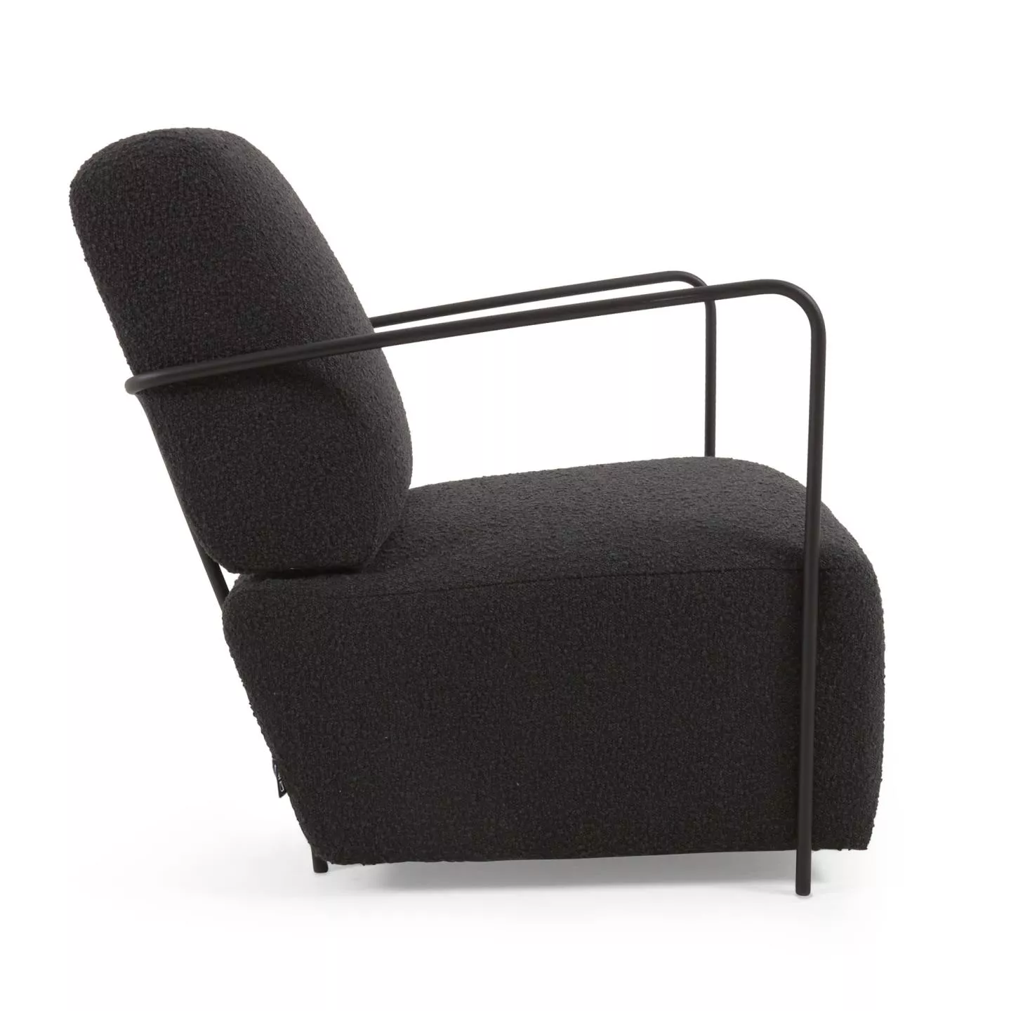 Кресло La Forma Gamer из черной ткани букле