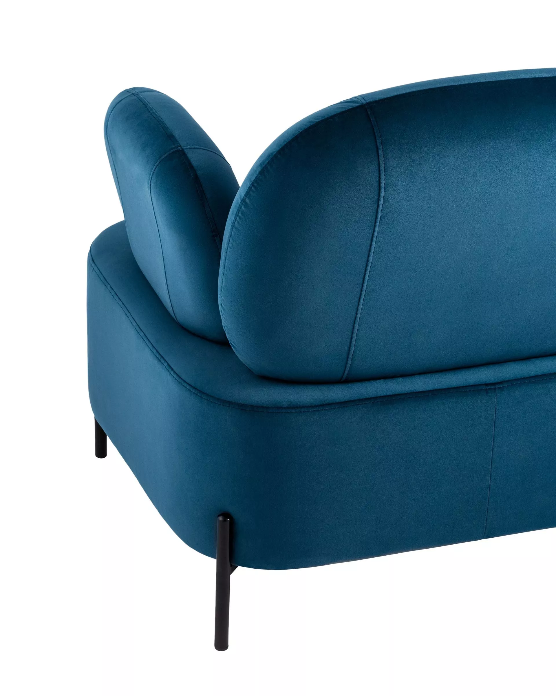 Кресло Кэнди с подлокотниками велюр синий
