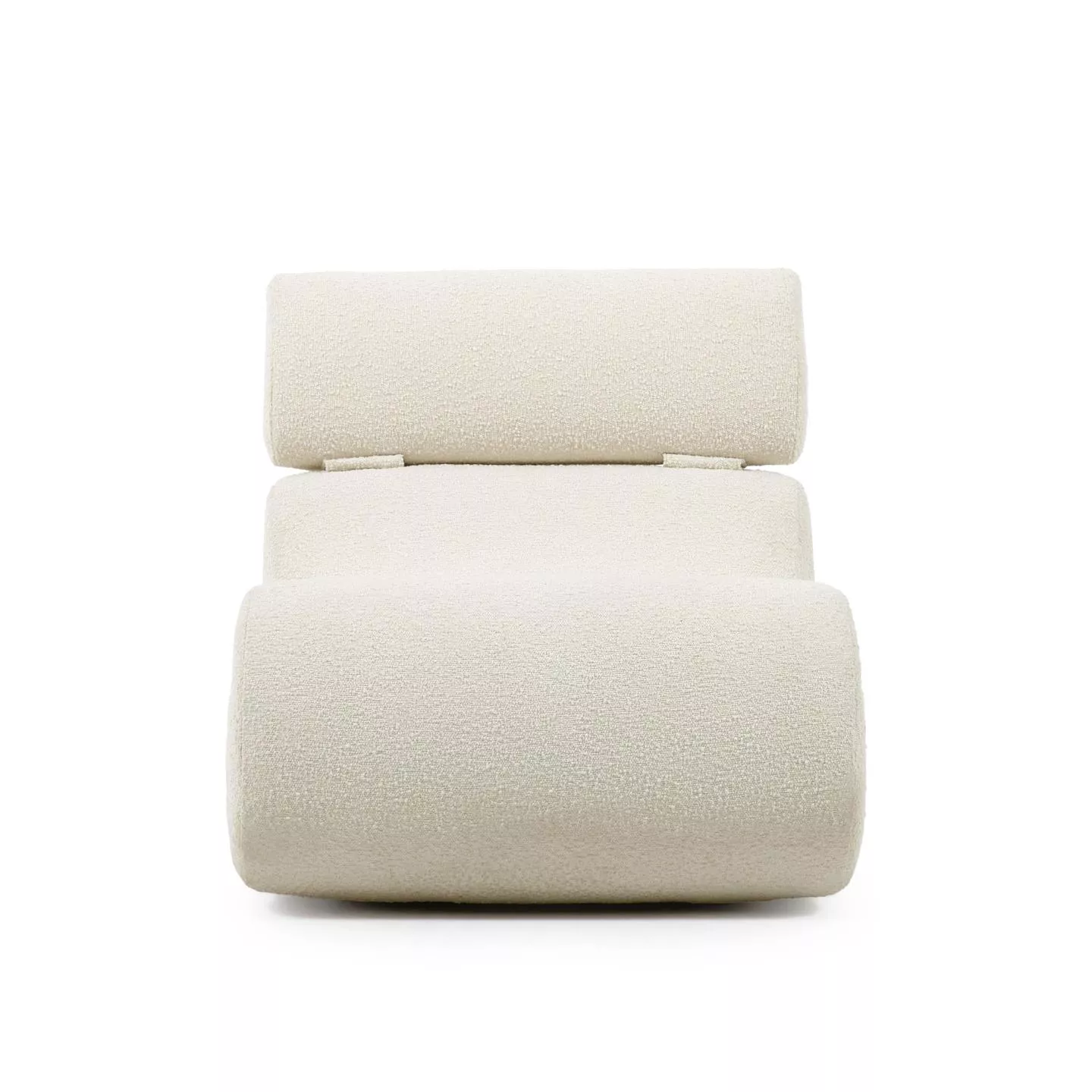 Кресло La Forma Club из белой ткани букле