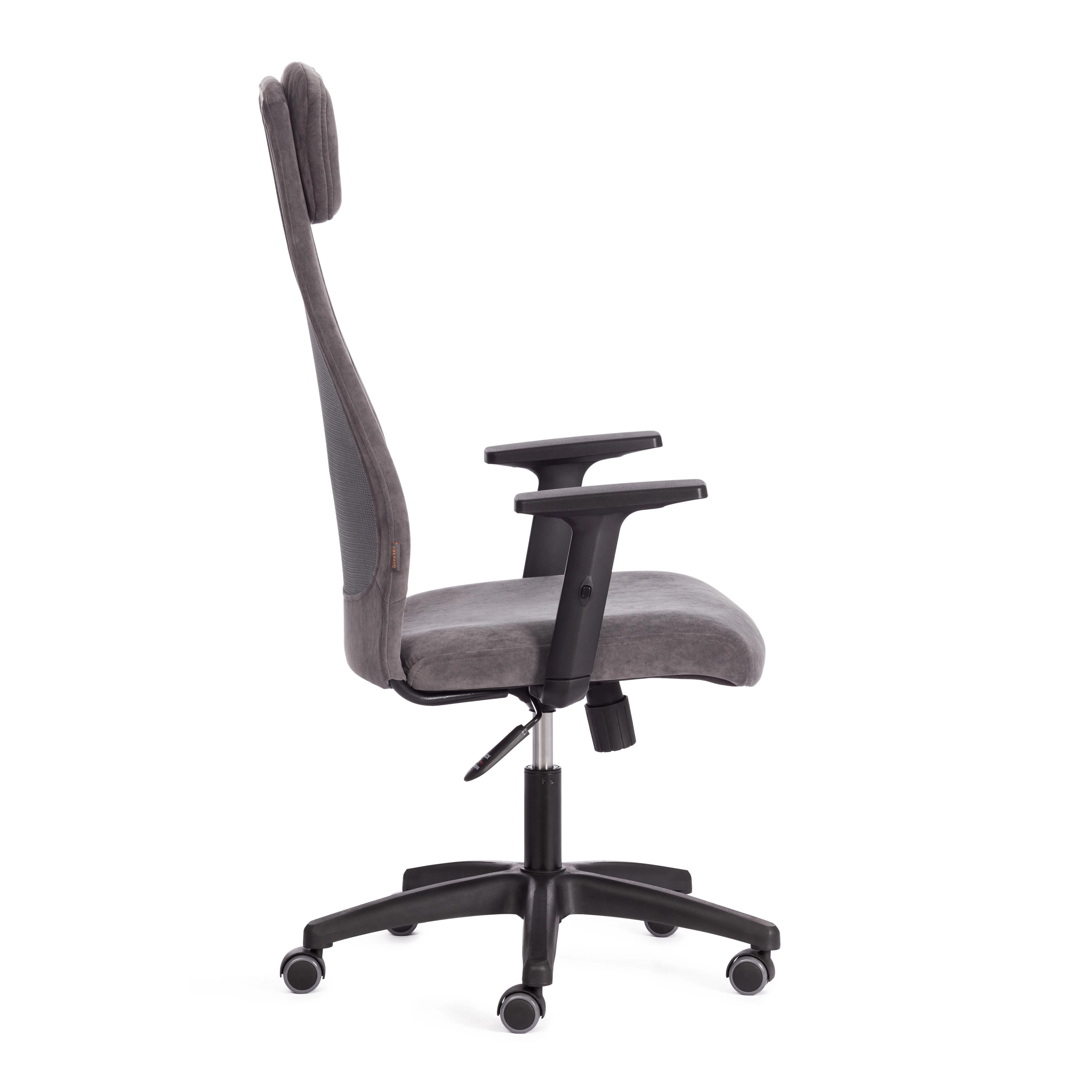 Кресло компьютерное PROFIT PLT флок серый