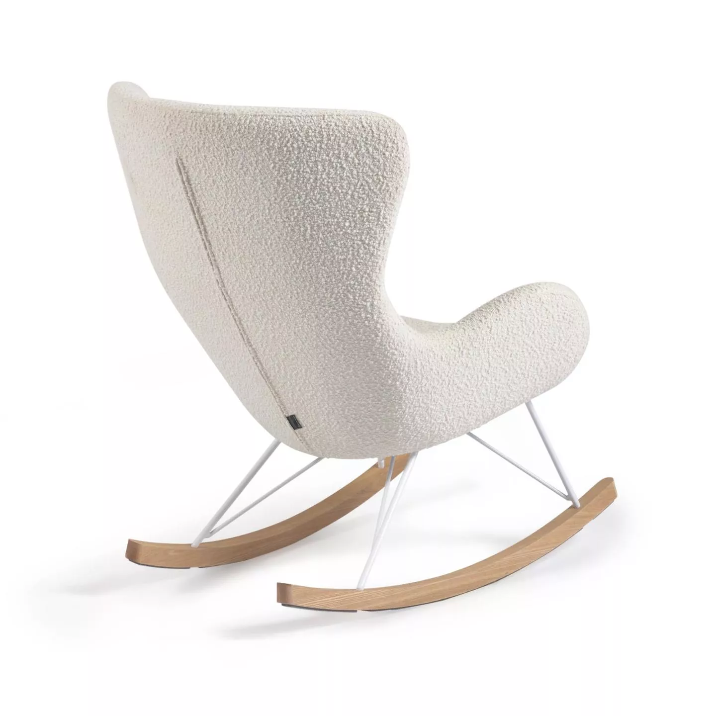 Кресло-качалка La Forma Vania из белой ткани букле