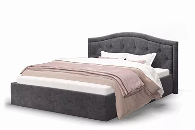 Двуспальная кровать Стелла с подъемным механизмом 160 см ROCK 08 (графит) МЛК