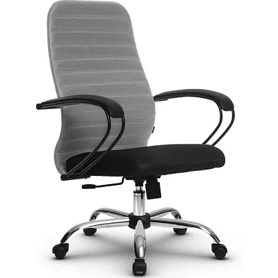 Кресло компьютерное SU-СК130-10 Ch Светло-серый / черный