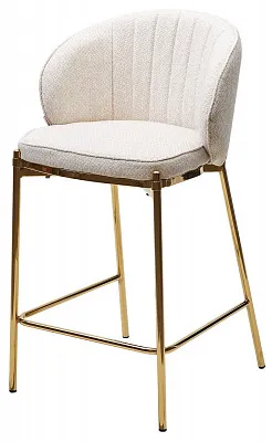 Полубарный стул WENDY TRF-11 светло-бежевый ткань / золотой каркас H=65