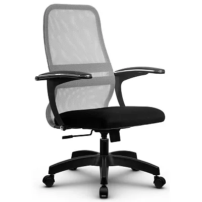 Кресло компьютерное SU-СU160-8 Pl Светло-серый / черный