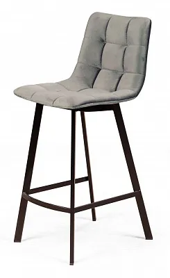 Полубарный стул CHILLI-Q SQUARE латте велюр / черный каркас H=66cm