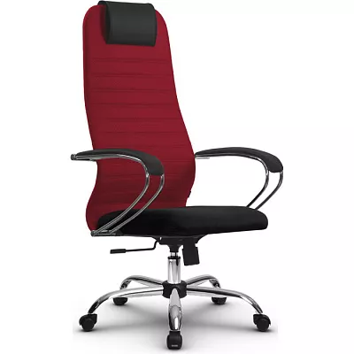 Кресло компьютерное SU-BK131-10 Ch Красный / черный