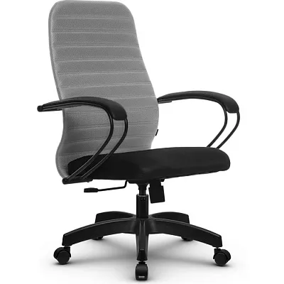 Кресло компьютерное SU-СК130-10 Pl Светло-серый / черный