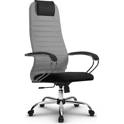 Кресло компьютерное SU-BK131-10 Ch Светло-серый / черный