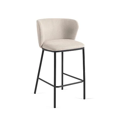 Полубарный стул La Forma Ciselia бежевый шенилл 65 см 159209
