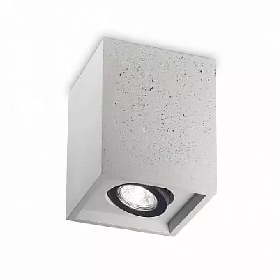 Точечный накладной светильник Ideal Lux Oak PL1 Square Cemento