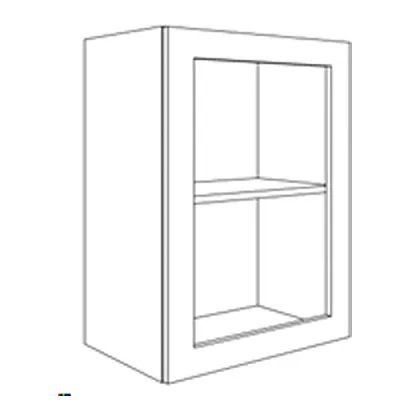Шкаф навесной В 400 стекло 2кат (h=720)