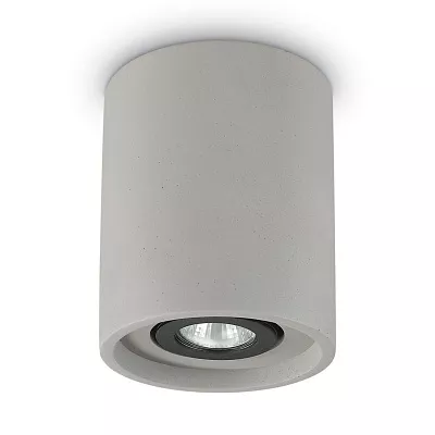 Точечный накладной светильник Ideal Lux OAK PL1 ROUND CEMENTO