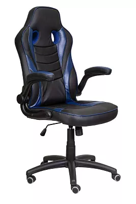Кресло поворотное Jordan синий экокожа 62977