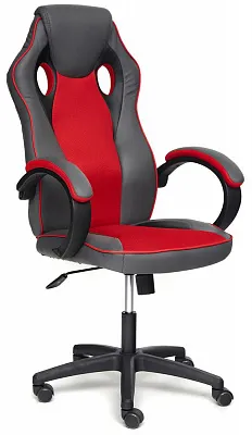 Кресло геймерское RACER GT new металлик + красный