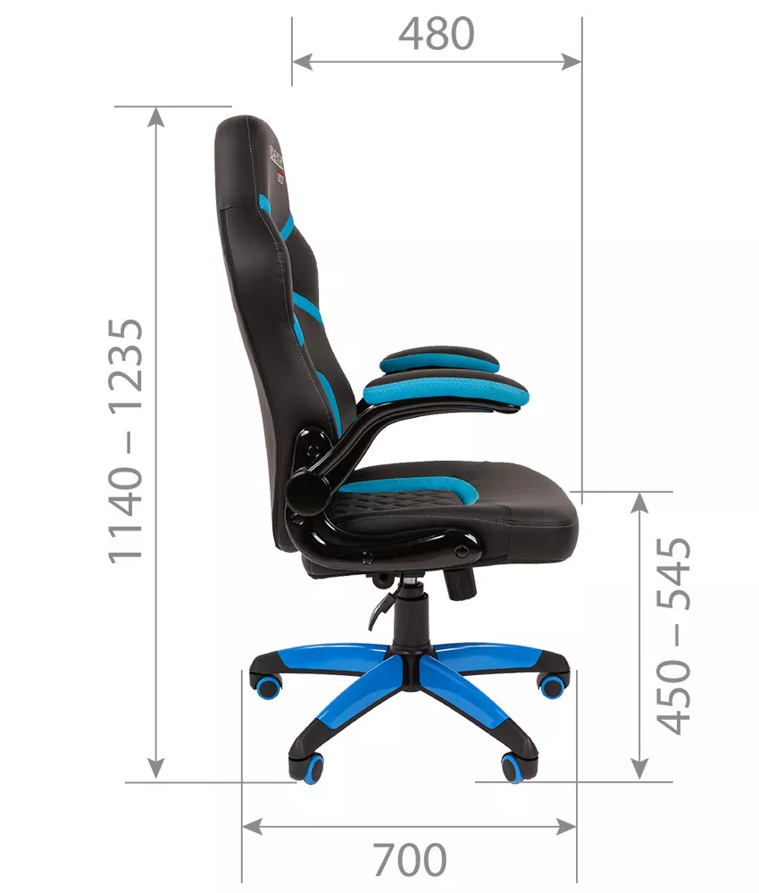 Игровое кресло Chairman GAME 18 голубой