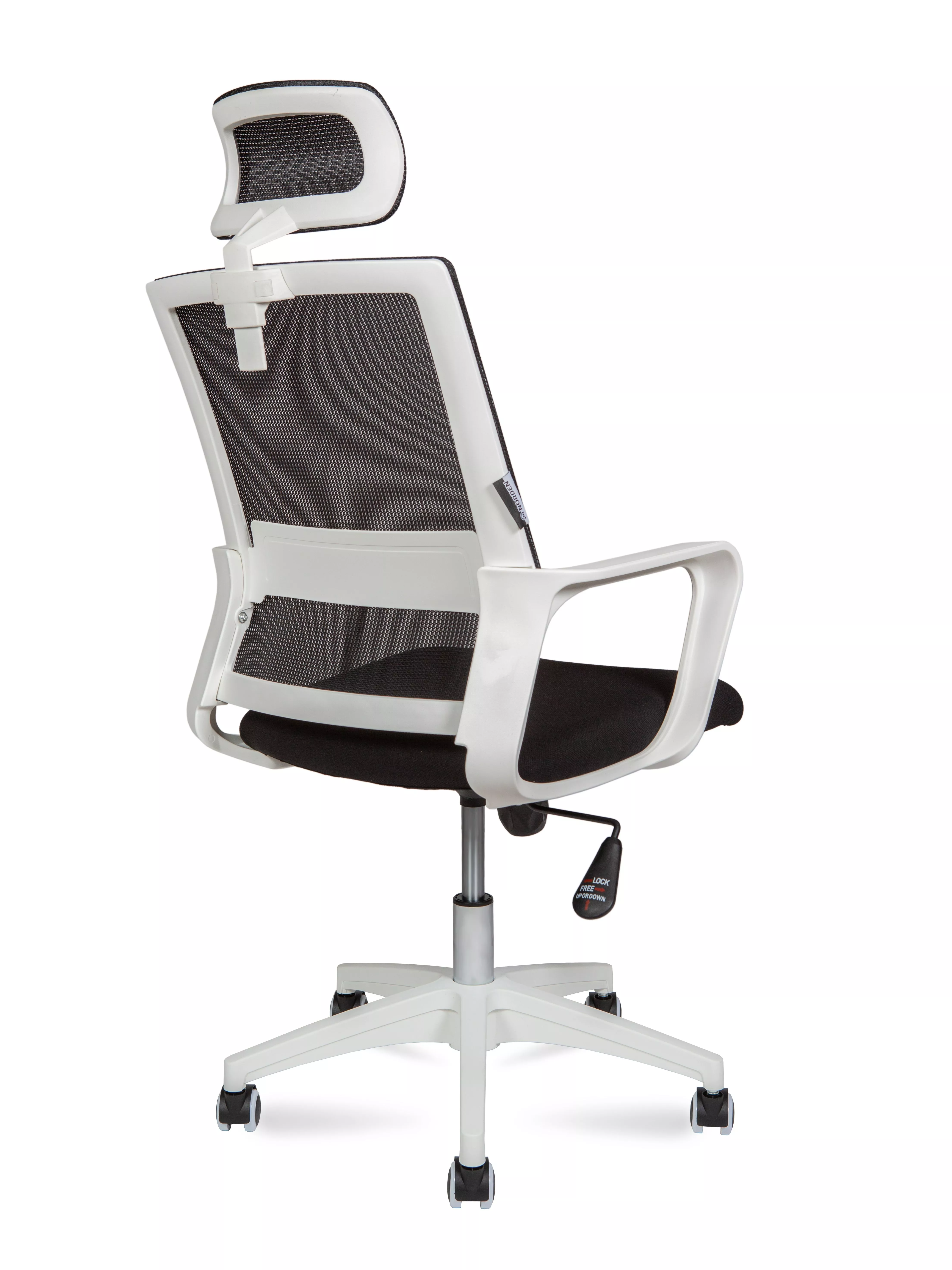 Кресло компьютерное Бит с подголовником белый пластик черный 815AW-AF02-T09 NORDEN