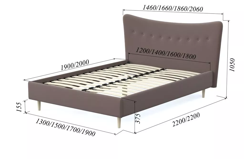 Кровать Финна сосна 180х200