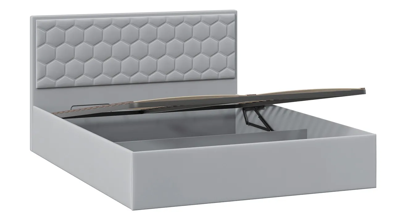 Кровать 160х200 с подъемным механизмом Порто велюр Confetti Silver