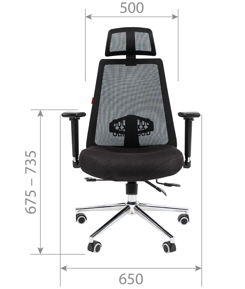 Кресло руководителя CHAIRMAN 535 LUX регулируемые 3D подлокотники черный