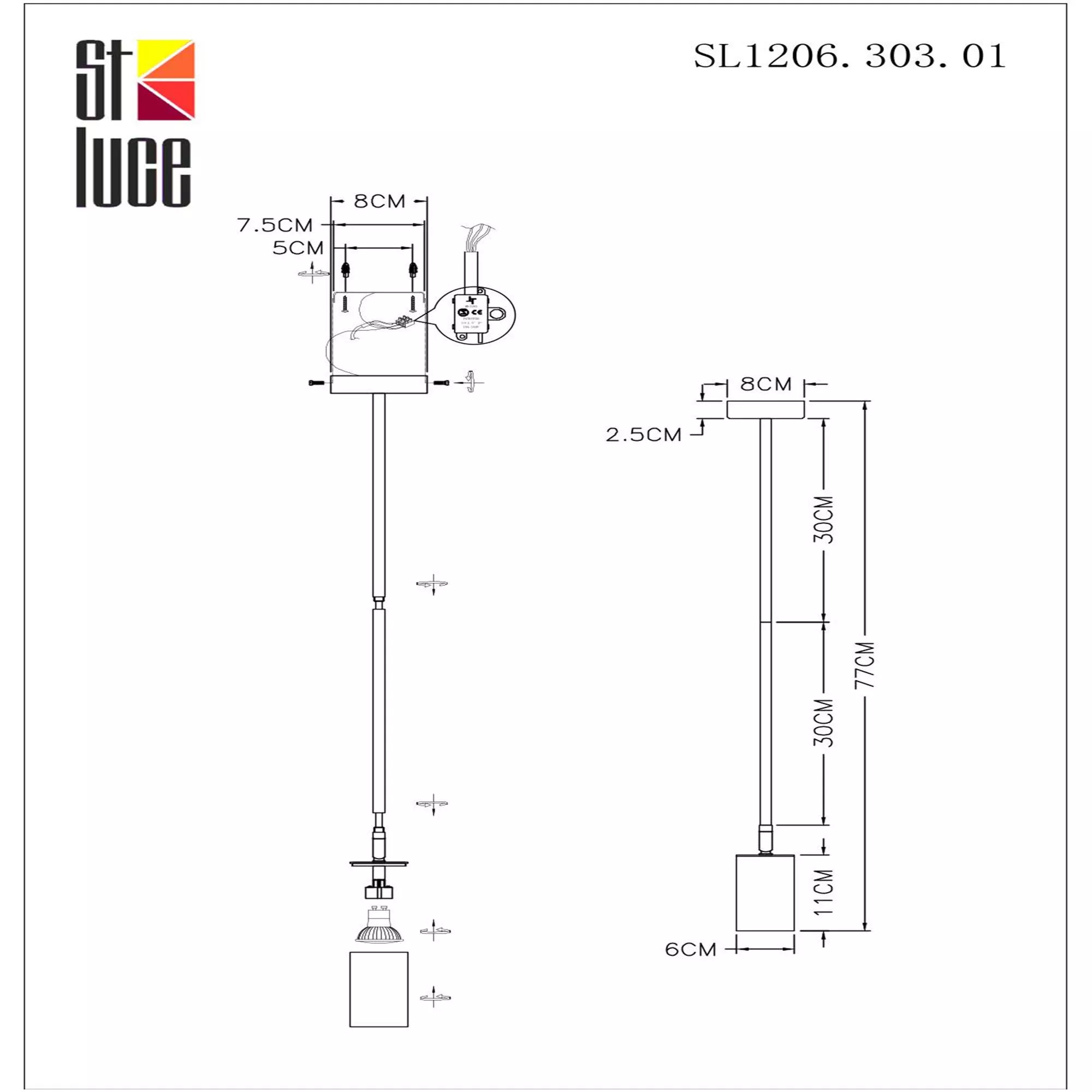 Подвесной светильник ST LUCE SORMANO SL1206.303.01